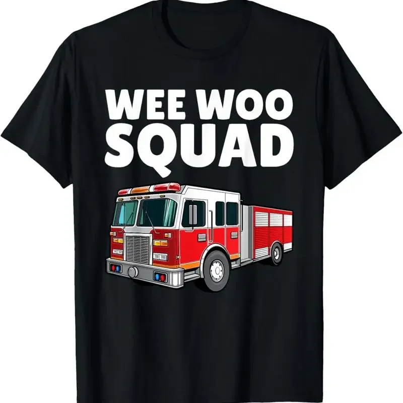Lustige Feuerwehr-Kunst für Männer, Frauen, Kinder, Feuerwehrauto, Feuerwehrmann-T-Shirt