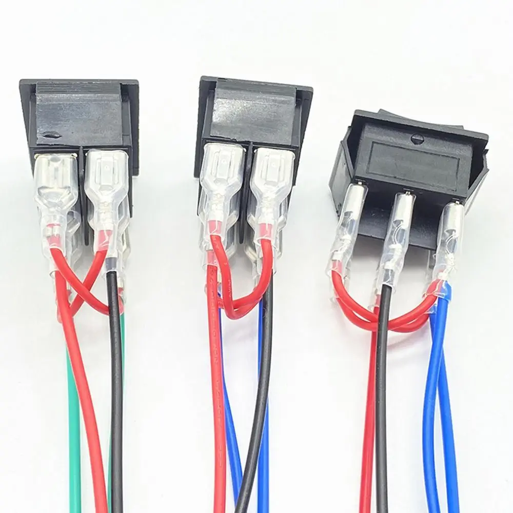 (On)-Off-(On) 220V 10A Momentary Polarity Reversing Rocker 6 Pin 3 Position Automatic Reset Switch Motor Control Car