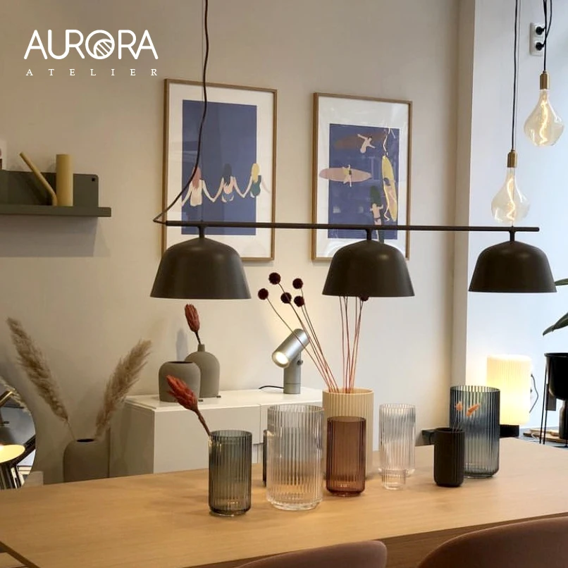 Nordic Restaurant LED Hängen Lampen Moderne Minimalistischen Linien Für E27 Birne Esszimmer Bar Küche Shop Anhänger Lampen