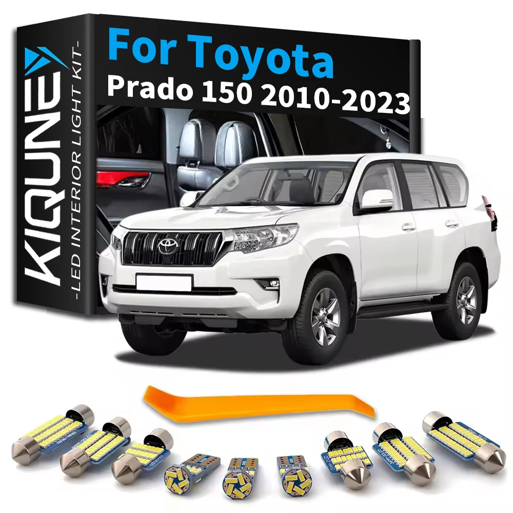 16-teiliges LED-Lampen-Set für Innenbeleuchtung, Leseleuchten, Tür-, Kofferraum- und Kennzeichenbeleuchtung für Toyota Prado 150 LC150 2010-2023