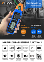 OWON smart Clamp Meter Owon CM2100/CM2100B Digital AC/DC Clamp Meter Mini Smart Portable Ammeter Voltage Voltmeter 20000 Counts