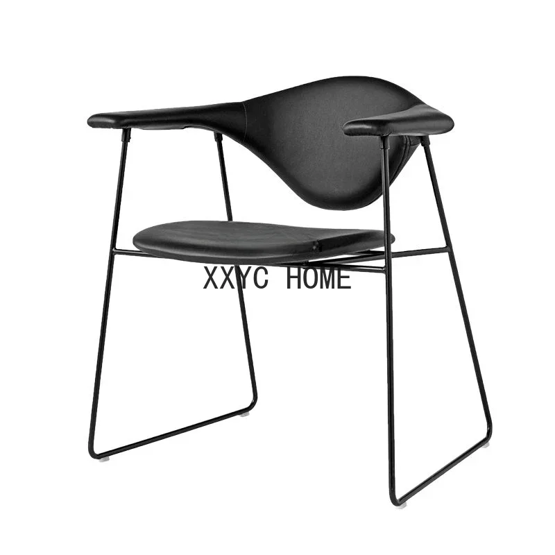 

Modern Nordic Shaped Creative Iron Simple Conference Chair Light Luxury Living Room Balcony Leisure Dining Chair