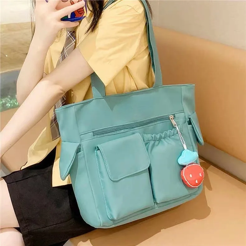 Bag Women Messenger Bag Preppy Student Book Bag Nylon Shoulder Bag Commuter Handbag Women