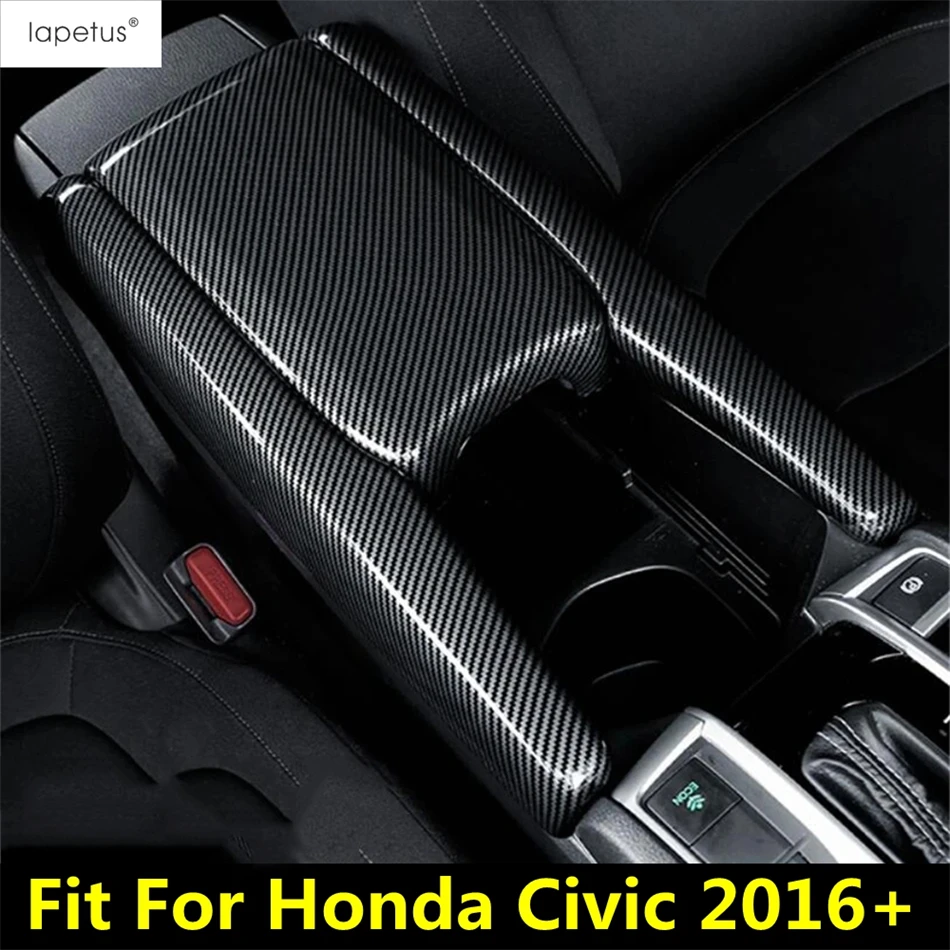 

Center Control Storage Box Water Cup Frame / Armrest Window Lift Button Panel Cover Trim Accessories For Honda Civic 2016 - 2020