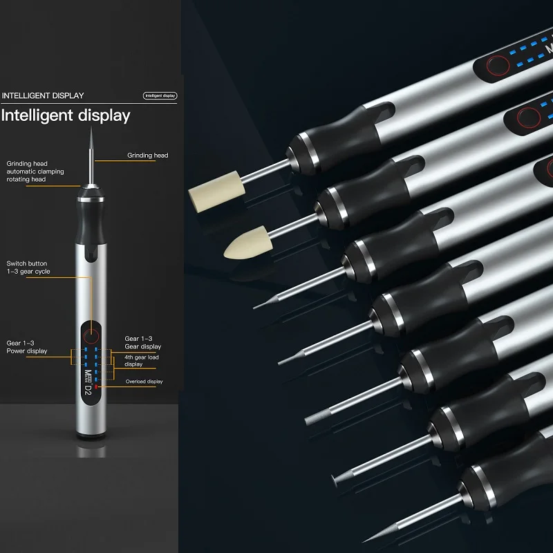 MaAnt-herramientas de reparación de amoladora de pulido D2, bolígrafo de molienda, taladros eléctricos inteligentes, carga USB para teléfono, corte