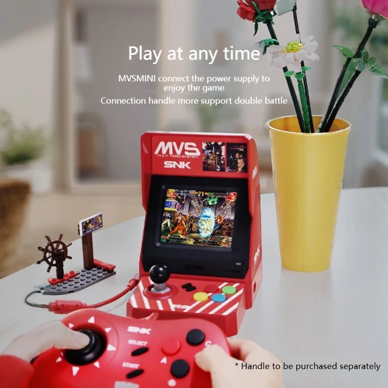 SNK حقيقية MVS وحدة تحكم ألعاب صغيرة ريترو ممر ملك المقاتلين سبيكة معدنية عصا التحكم اثنين لاعب لعبة وحدة التحكم هدية جمع