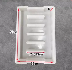 50x32x6 plastic mould for gully cover Sewerage formwork Drainage channel leakage cement concrete grill plate