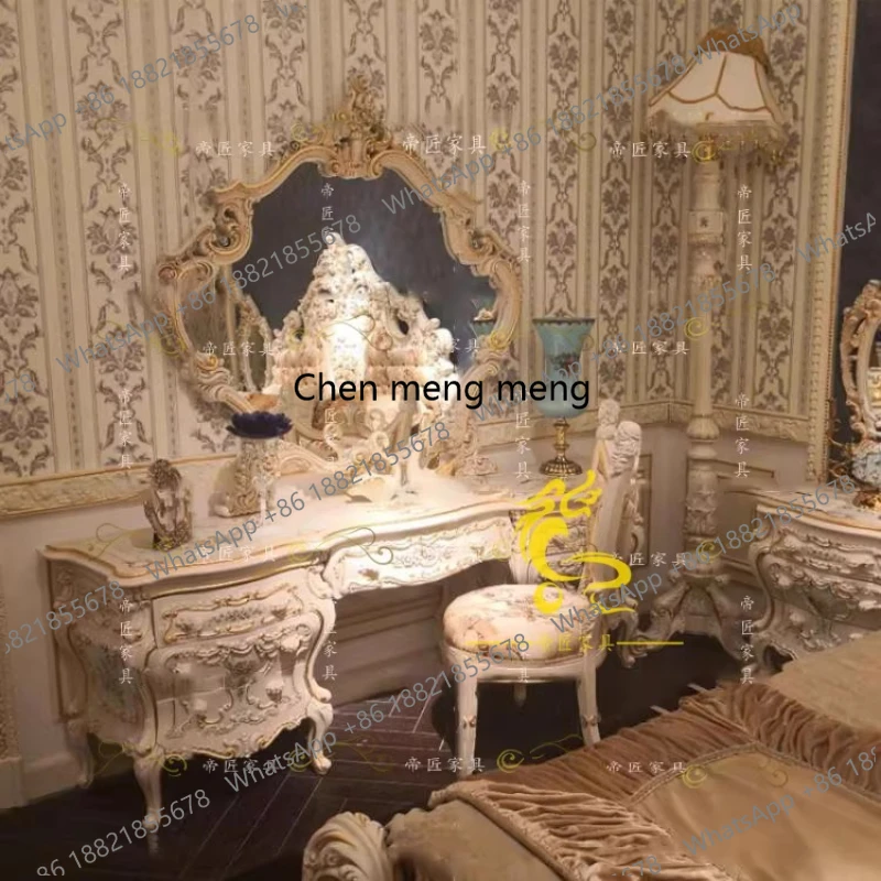 

Bedroom Luxury Dressing Table Girls Aesthetic Nordic Vintage Dressing Table Large White Espejo Cuerpo Entero Furnitures