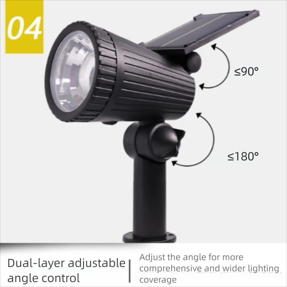 9/1 LED Solar Strahler Wasserdicht Anti-Einfrieren Helligkeit Einstellbare Spot Licht Rasen Lichter Baum Lichter Garten Dekor Lampe