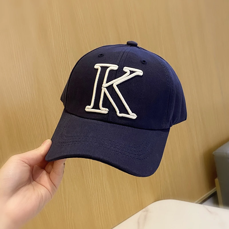 Fashion Brand Sun Hat Embroidery K Soft Top Baseball Caps for Men and Women Street Shoot Spring and Autumn Simple Face Small Cap