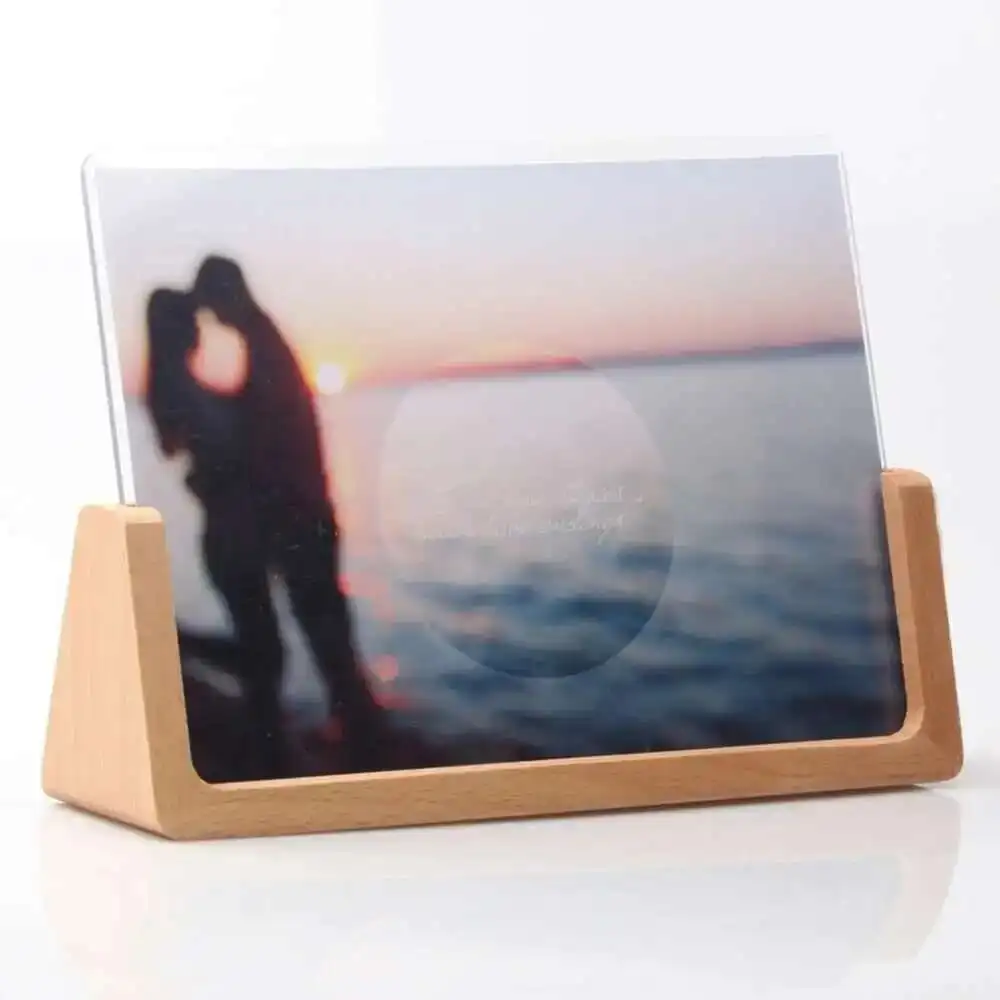 

7 Inch Solid l Shape Table Photo Picture Display Frame Acrylic Menu Paper Sign Holder Display Stand