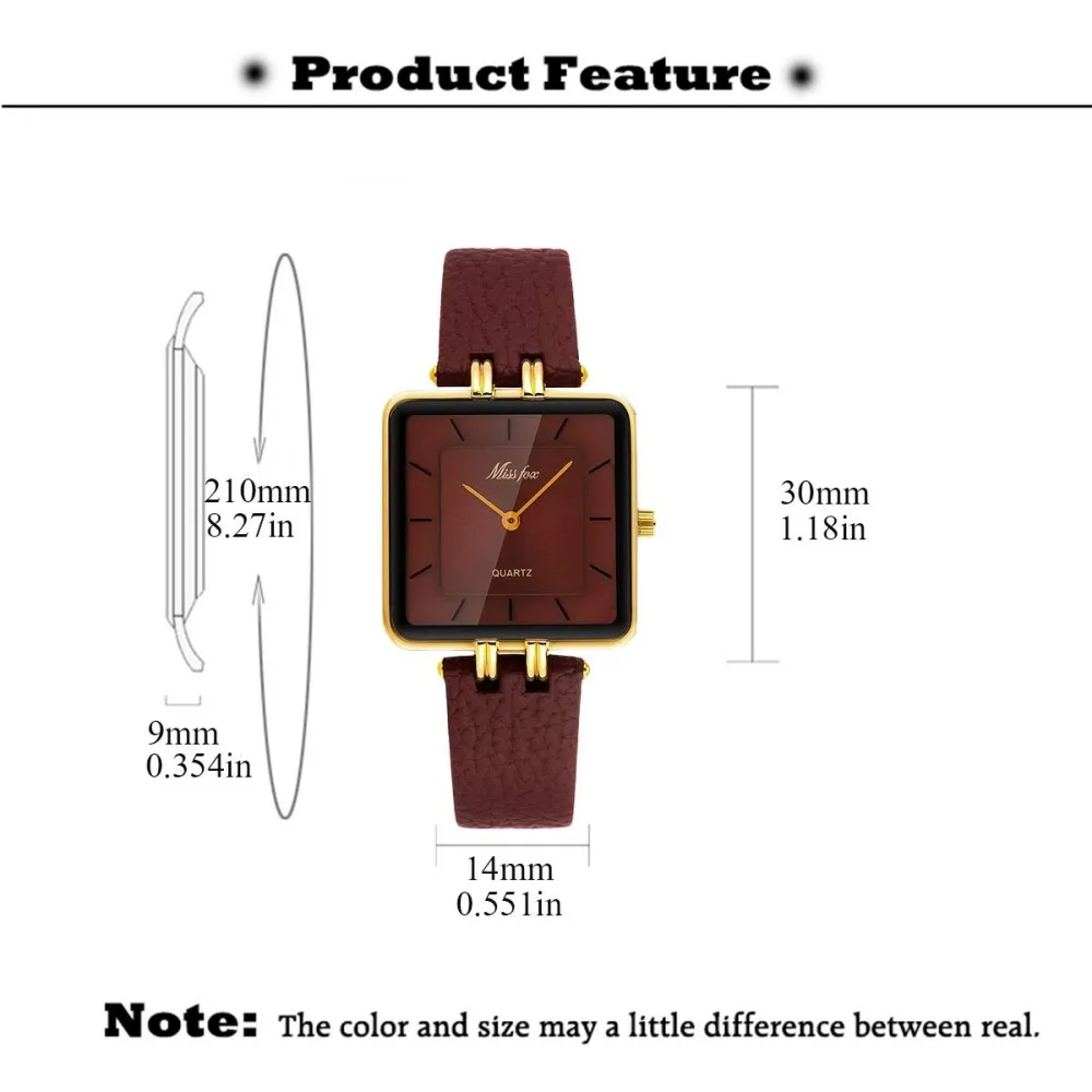 Women Watch Business Light Luxury Brand Middle East Simple Square Black Gold Waterproof Belt Ladies Fashion Quartz Clock Watch