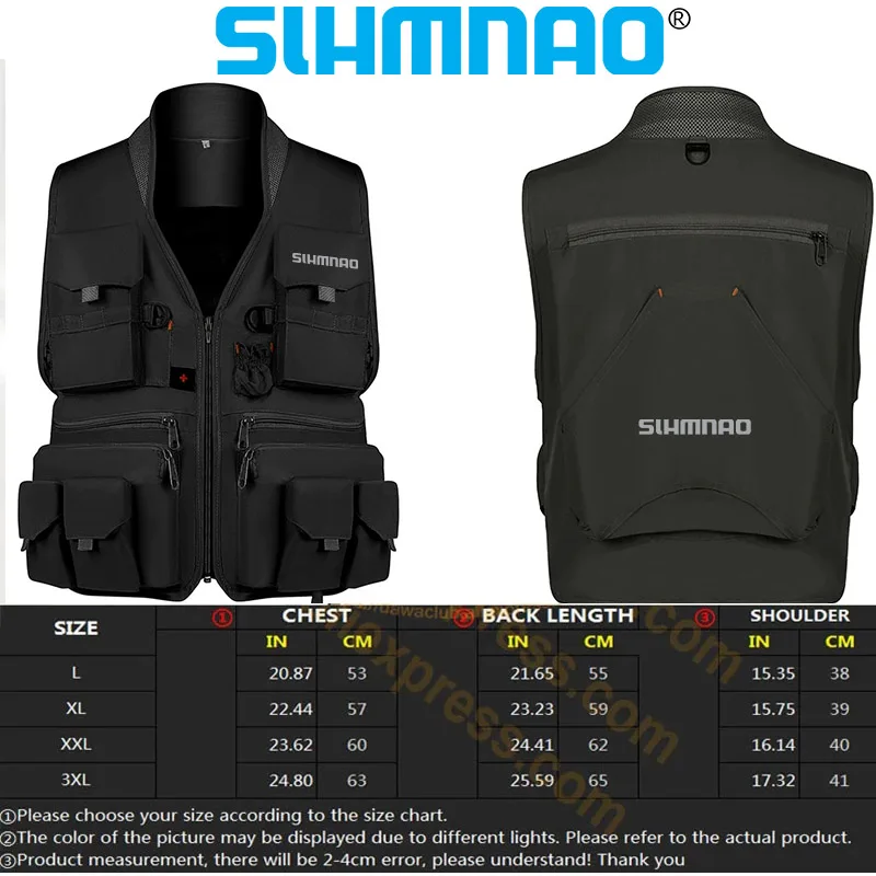 

2025 Fishing vest men's breathable jacket outdoor photography vest quick drying reflective vest mountaineering multi pocket vest