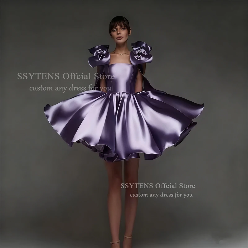 violet cocktail dress for prom Purple Strapless Tutu Ballerina Short Prom Dress Party Dress Cocktail Dress X009 Size 16 / Purple