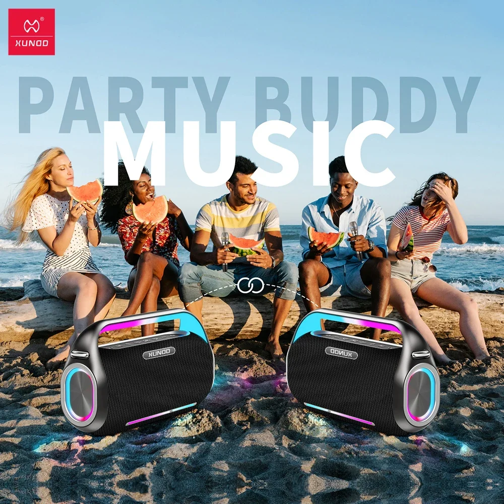 XUNDD Best Selling Speakers Outdoor Waterproof Subwoofer Portable Wireless TWS Speakers view 3