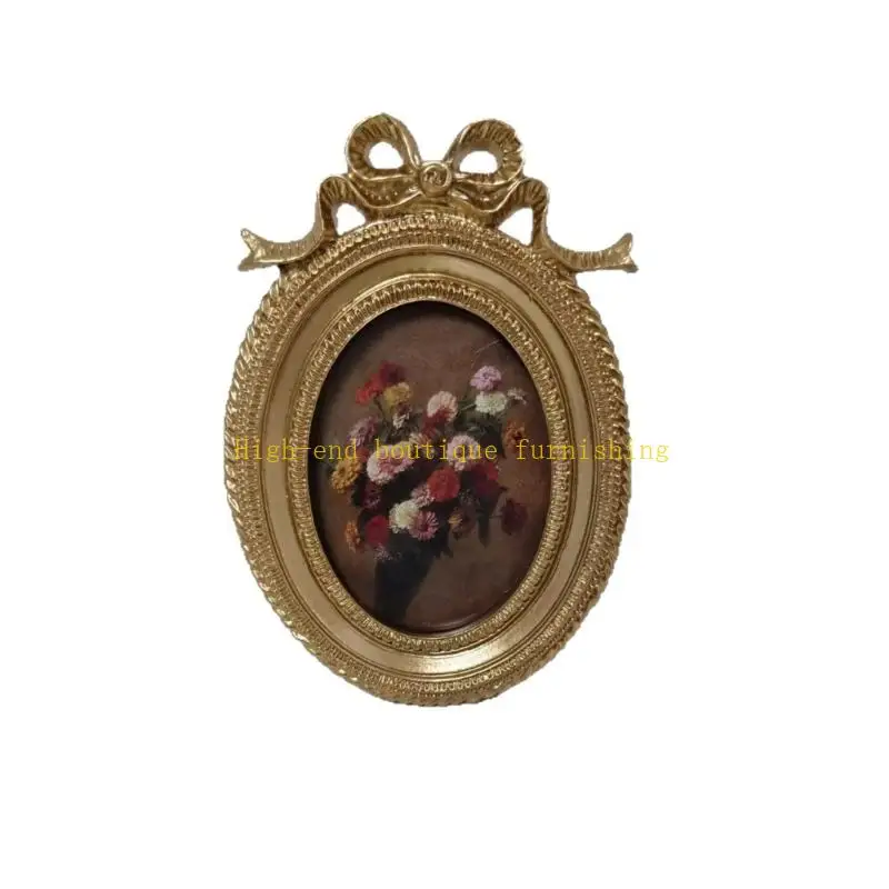 L9NB Retro Picture Frame,Decorative Photo Frame Antique Ornate Photo Frame Home Decors,Old Fashioned Photo Gallery Art