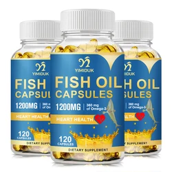 Omega 3 Fish Oil Capsule supplement with EPA & DHA Improve Memory Relieve Stress Immune Support