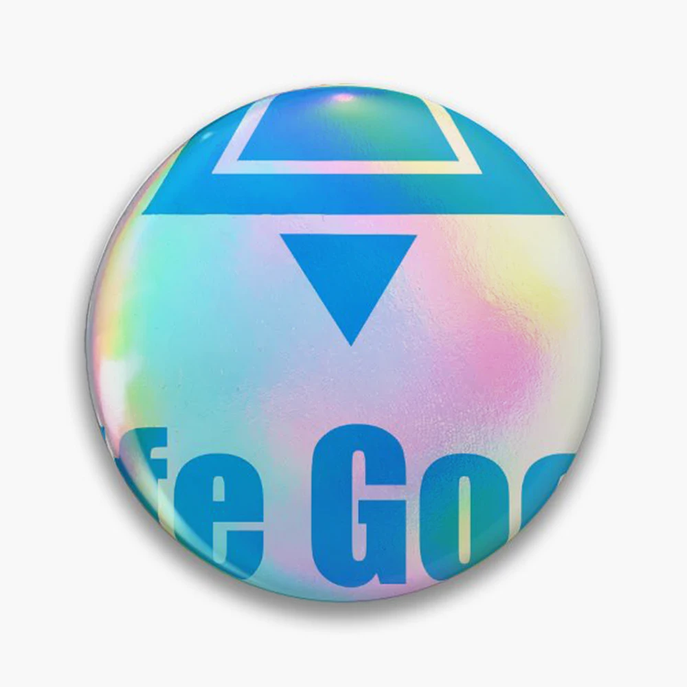 Oliver tree memorial Pin Holographic Star Heart Pin Brooches Laminated Button Fashion Accessory