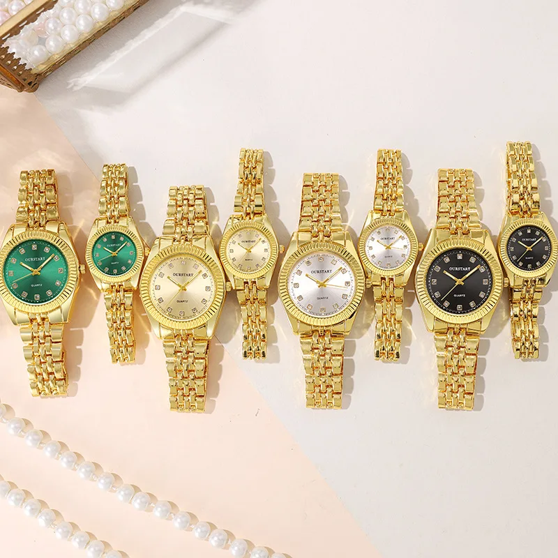 Couple Quartz Watch Men And Women Watches Stylish Steel Band Diamond Resistant Fashion Ladies Watch Male Business Wristwatch