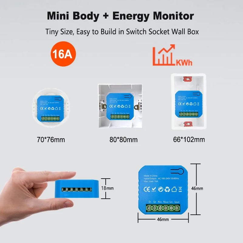 Tuya Smart ZigBee 16A Relay Switch Module Energy Monitor Timing Remote Control Automation Support Alexa Google Home Need Gateway