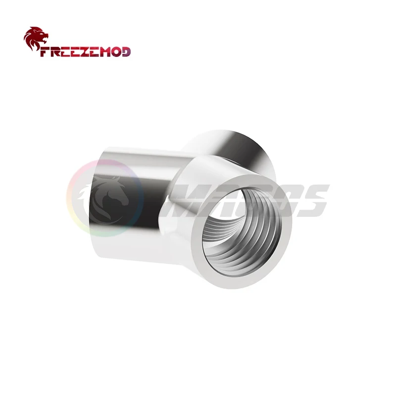 Freezemod Y-shaped Tee 3 Ways Fitting, Multi-channel Inner G1/4'' Thread, HDTD-3YTB Rectangular Adapter, Black /Silver