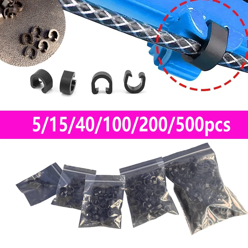 5-500 Stück Kunststoff-Fahrradkabelklemmen C-Clips Gehäuse-Schlauchführung für Brems- und Schaltwerkrahmen-Schnallen für MTB- und Rennräder – Detail 1
