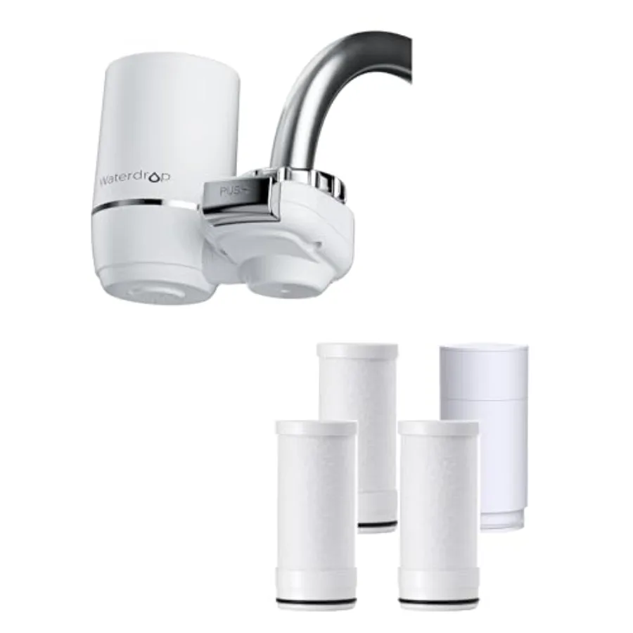 

Sink Filter Water Faucet for Skin Care Bathroom Faucet Filter with Ultra-Filtration Filter 1 Pack and 3 Pack Carbon Block Filte