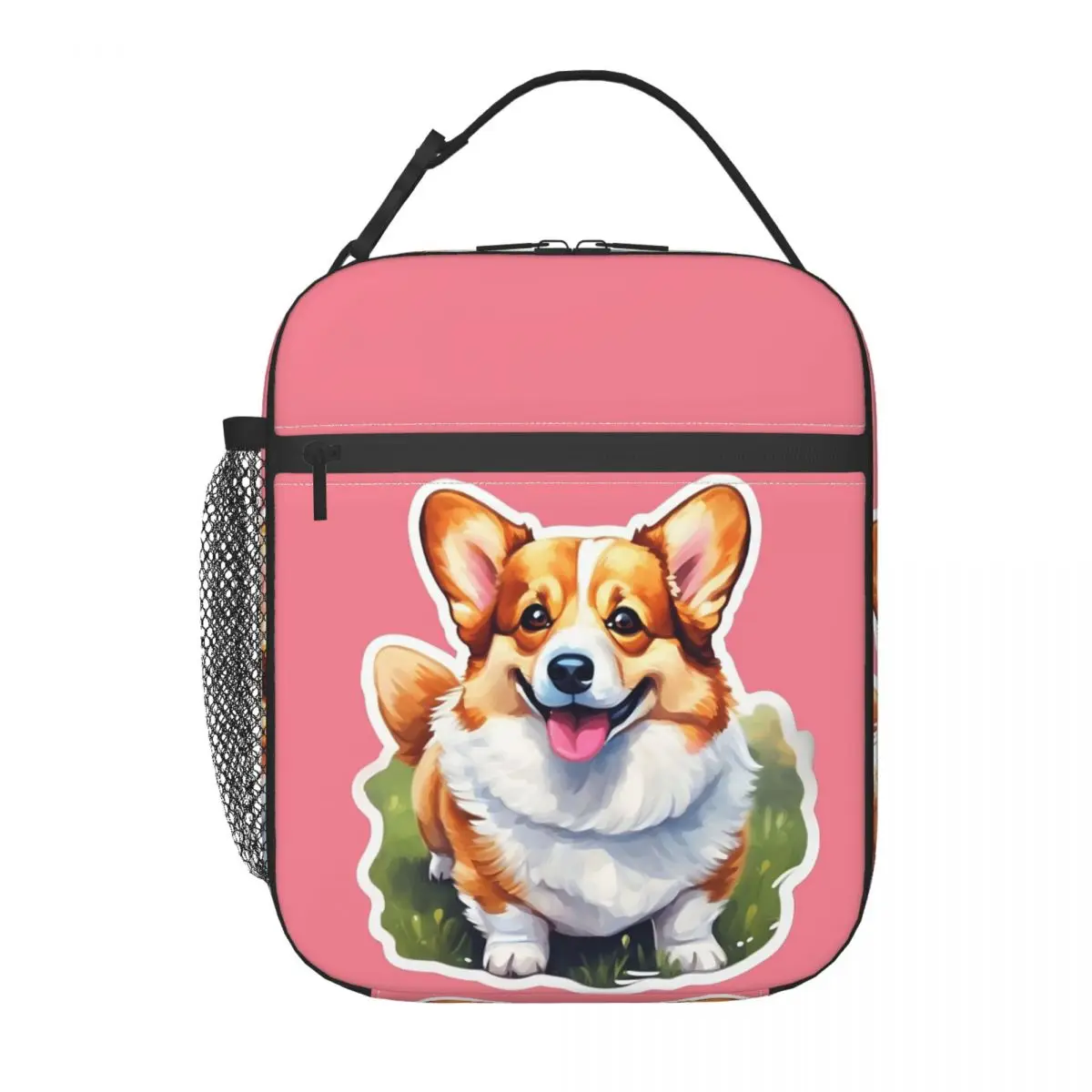 Corgi Watercolor Insulated Lunch Bag for Women Kids Leakproof Food Boxes Thermal Lunch Box Tote