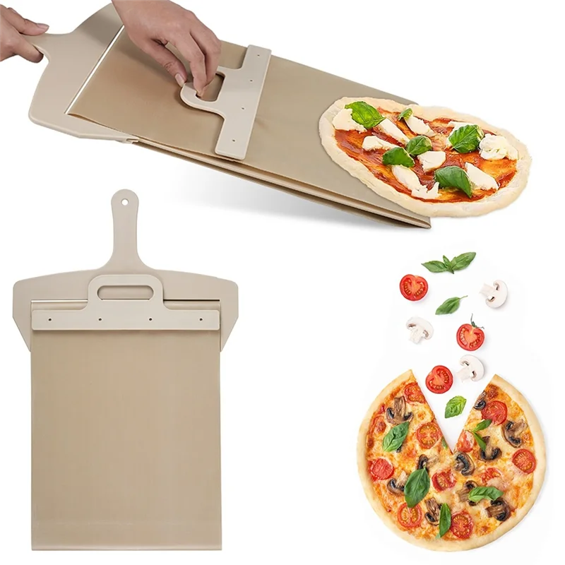 【Rushed】Non-Stick Pizza Spatula, Sliding Pizza Shovel With Dough Tray, Glide Plate For Home Kitchen Oven Baking