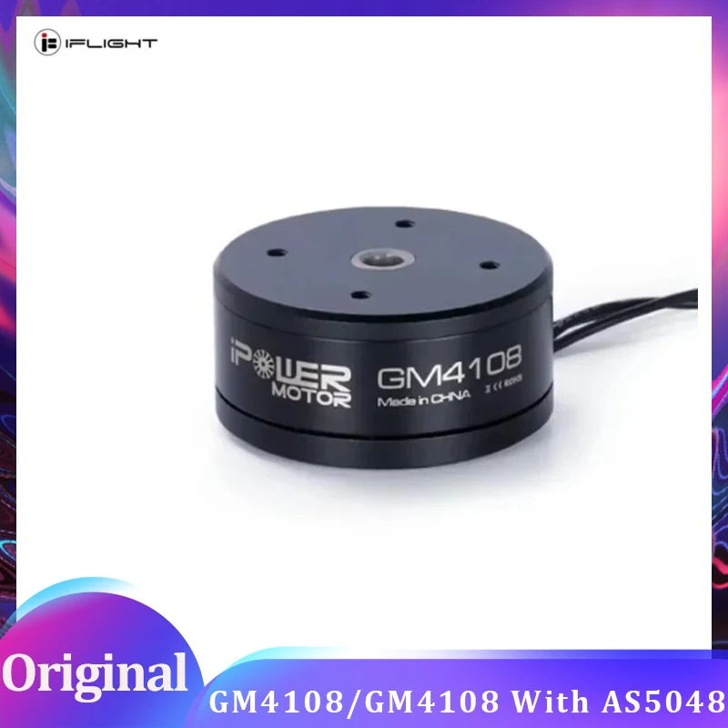 IFlight iPower GM4108 With AS5048 AEncoder Brushless Gimbal Motor for Applicable camera Stabilization 600-1200grams 5N/7N/GH2