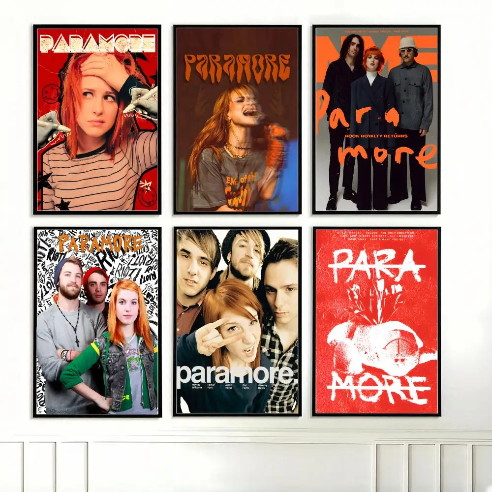 Póster de música P-Paramore, carteles modernos, cuadros decorativos para salas de estar, dormitorios y bares