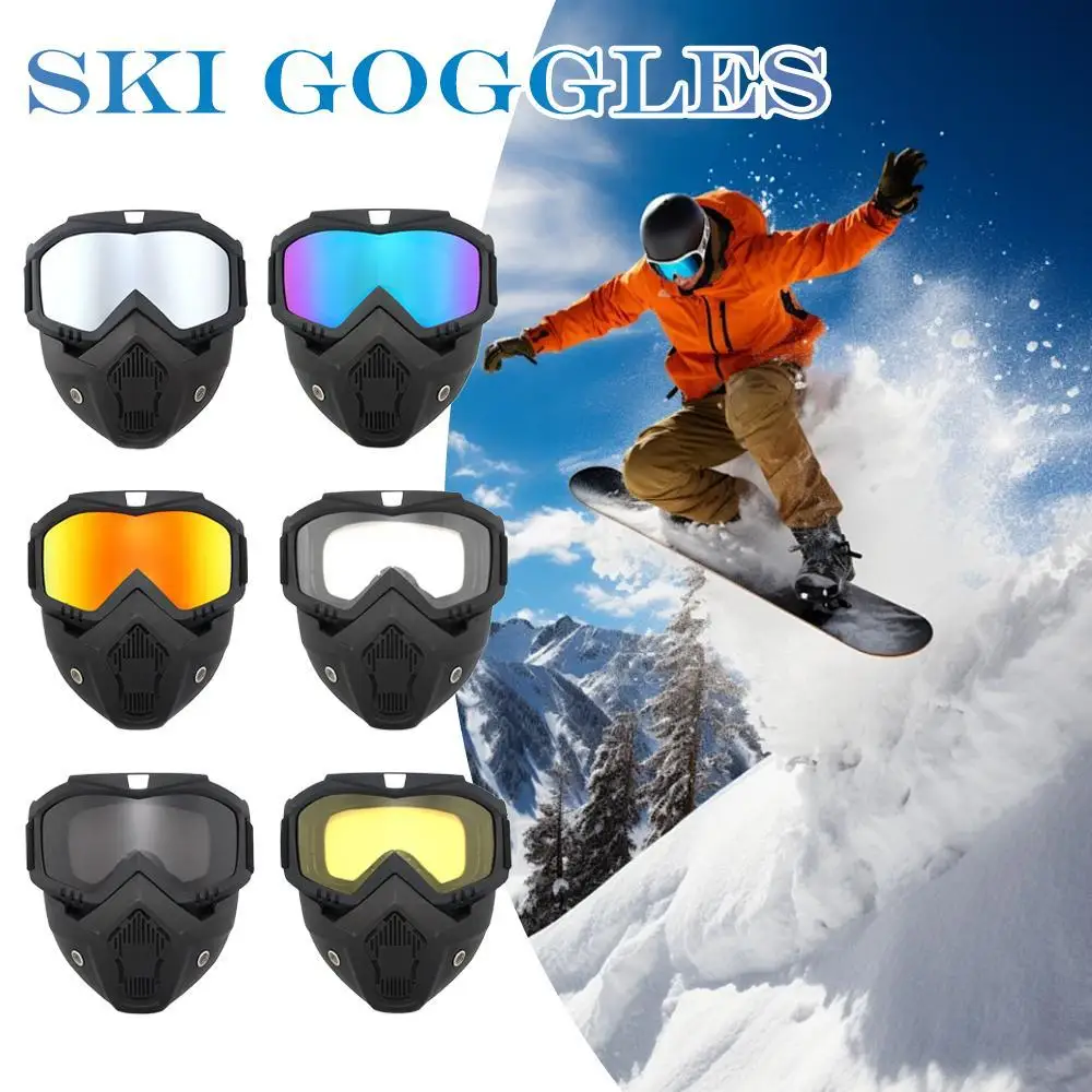 Masker Berkendara Sepeda Motor Tahan Angin Masker Off-Road Balap Luar Ruangan Ski Helm Taktis Pelindung Wajah Penuh Olahraga Kendaraan Sepeda