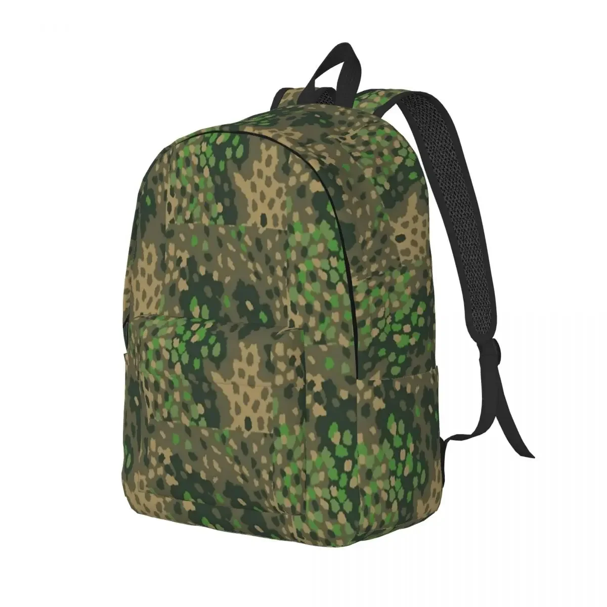 Dot 44 German WW2 Camouflage Backpack for Men Women Fashion High School Travel Daypack Laptop Computer Shoulder Bag Outdoor