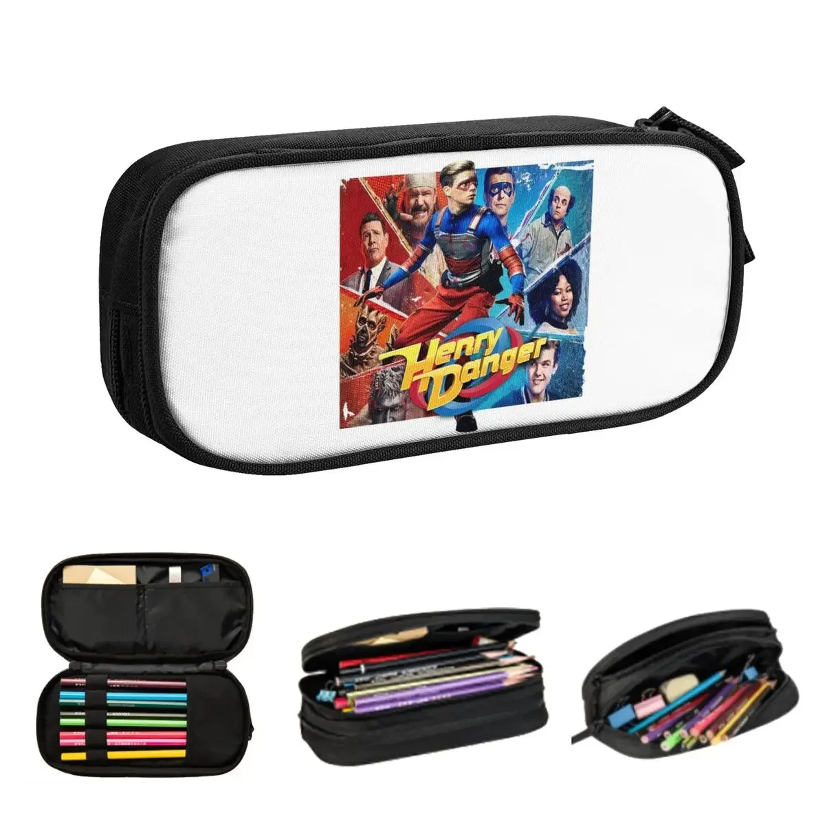 

Генри Опасность Добро пожаловать против. Злые пеналы для студентов, школьная коробка для ручек, сумка для карандашей, большая сумка для хранения карандашей, держатель для ручек