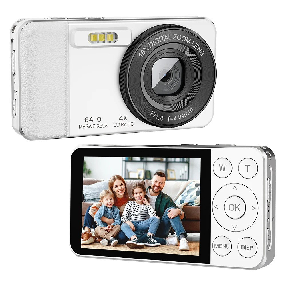 Цифровая камера Vandlion A60, 2,8 дюйма, TFT-экран, 2000 мАч, большая емкость аккумулятора, запись экрана Type-C OTG, 4K, UHD, автофокус, запись