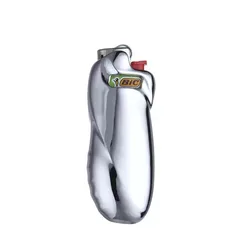 Shiny Zinc Alloy Chromed Metal Shell For Small Bic Lighter J5 J25 No Lighter