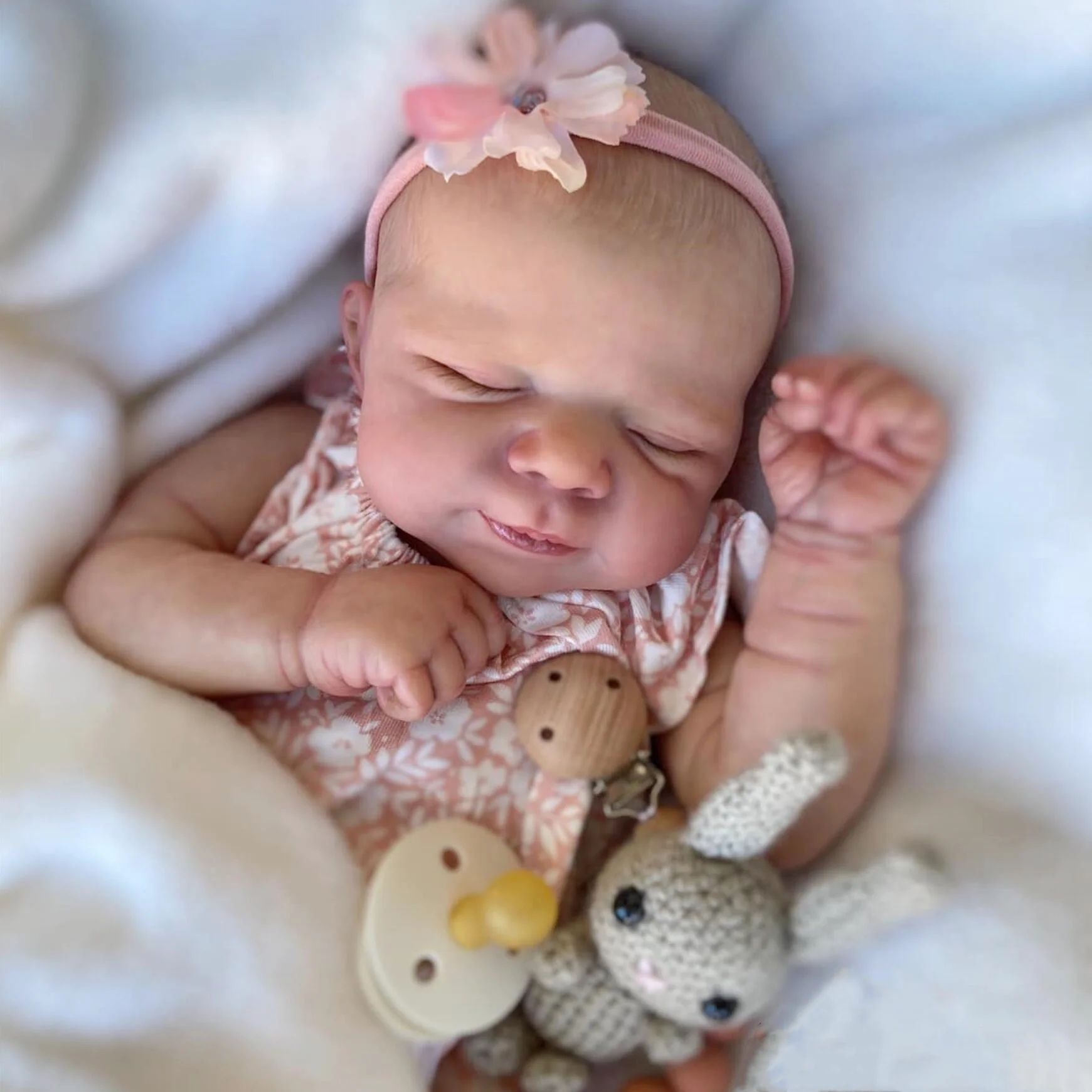 19 Inch 3D Skin With Visible Veins 48 CM Full Body Soft Vinyl Asleep Reborn Baby Doll Toy For Girl Lifelike Kid Art Bebe