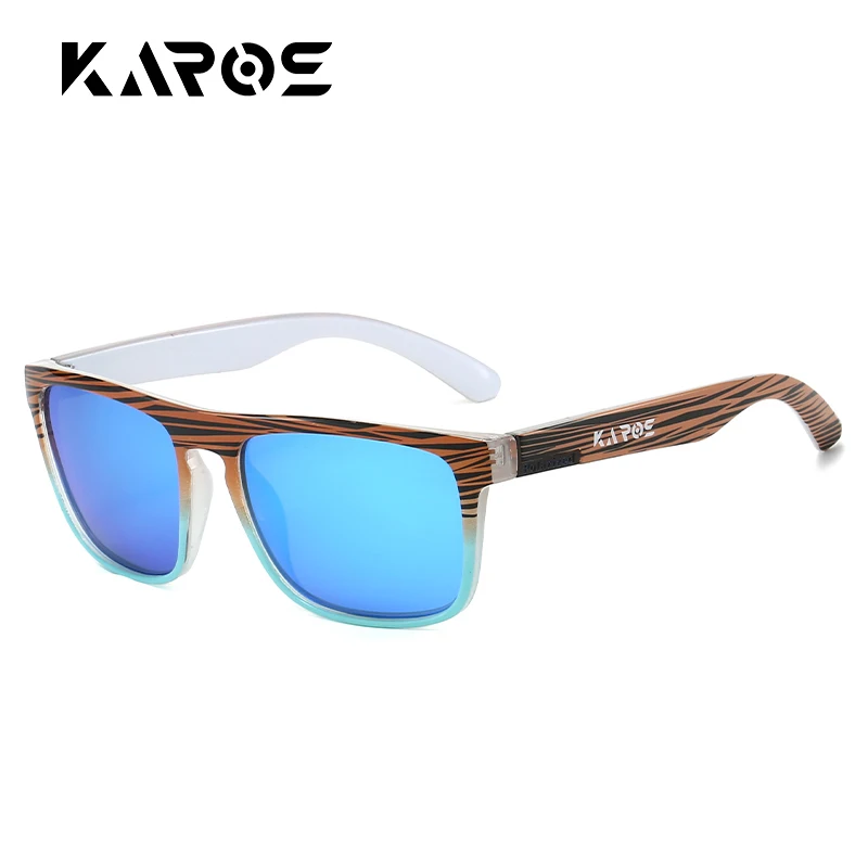 

KAROS Classic Brand Men Square Polarized Fishing Sunglasses Outdoor Driving Cycling Running Goggles Vintage Large Frame UV400