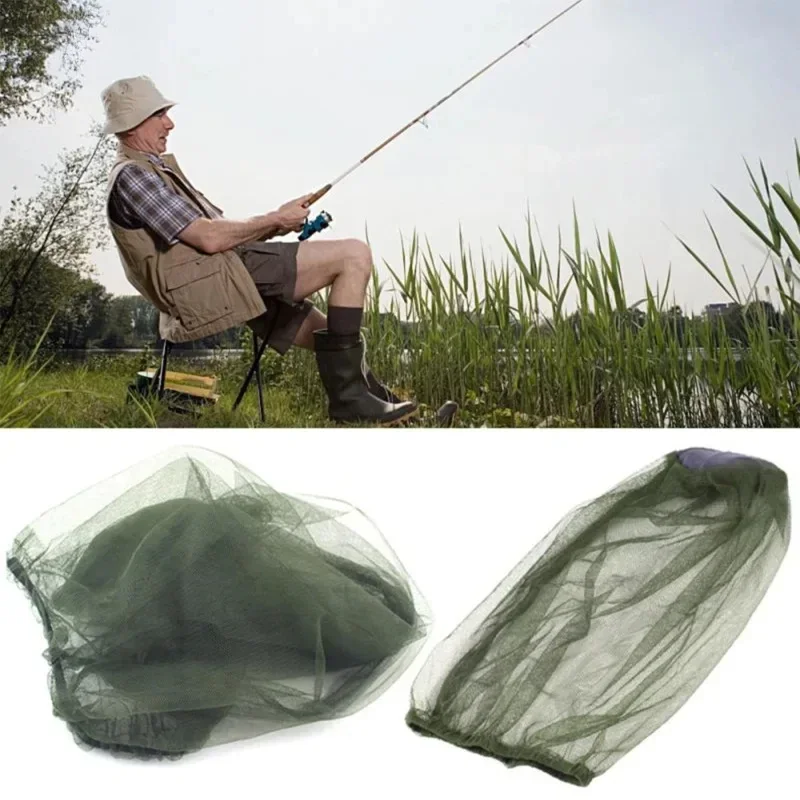 Outdoor Fishing Cap Anti Mosquito Insect Garden Beekeeping Hat Camping Bug Mesh Head Net Face Protector Hats Fishing Cap Nets