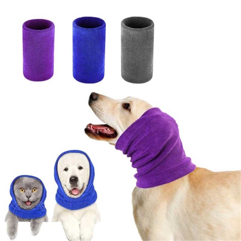 Dog Grooming Earmuffs Soft Warm Noise-Proof Earmuffs Pet Ear Cover Cloth Hat Grooming Bathing Blowing Drying Pet Sleeve