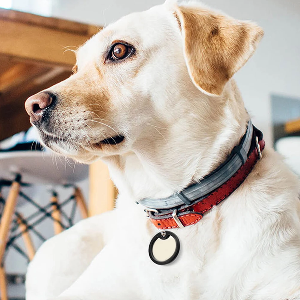 

8Pcs Dog Tag Silencers Silicone Pet Collar Noise Reduction Black Id Tag Protectors Flexible Round Design Pet Collar Silencers