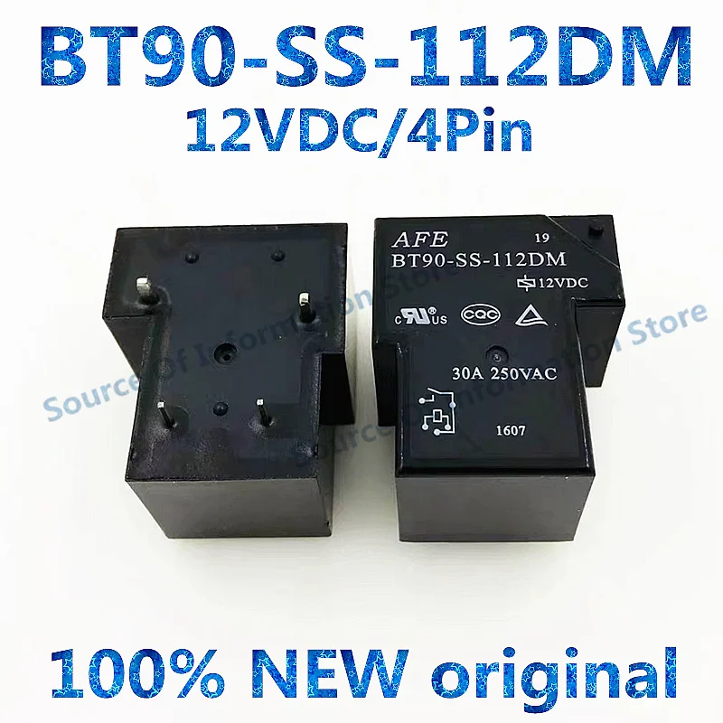 5PCS AFE Relay BT90-SS-112DM 4Pin 30A250VAC Coil 12VDC T90