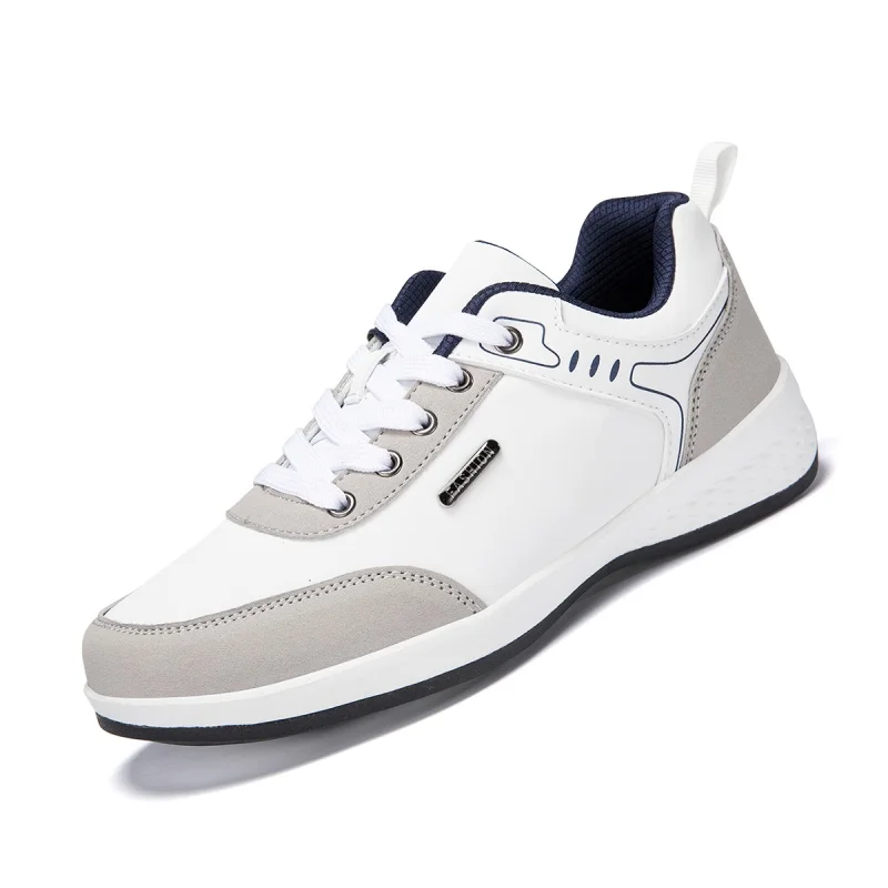 

Новые мужские туфли на плоской подошве, повседневная спортивная обувь, модная кожаная поверхность, мужские весенне-осенние лоферы большого размера 39-47.