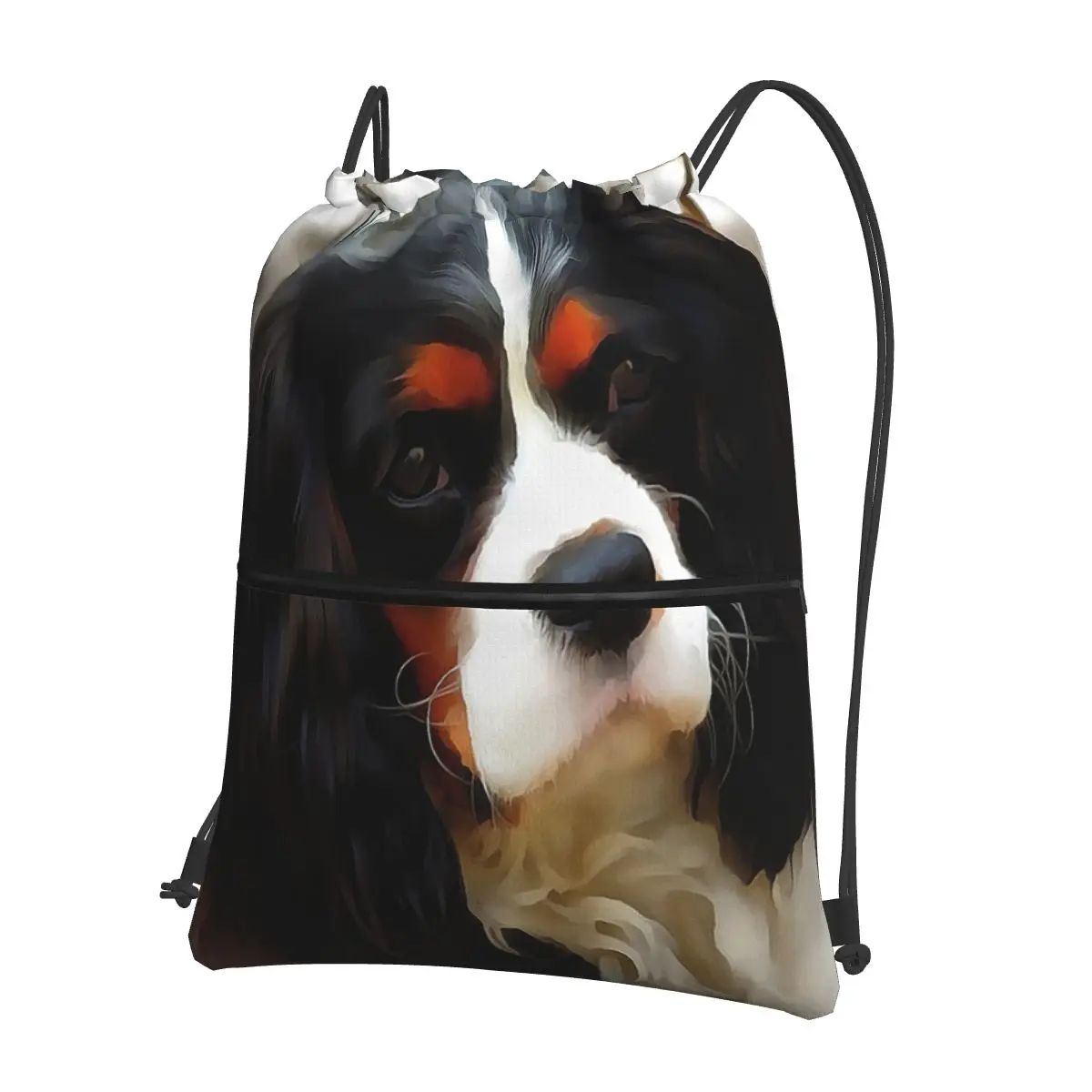 حقائب ظهر للكلاب من كافالير كينج تشارلز سبانيل، حقيبة ظهر محمولة برباط، حقيبة رياضية للجيب، حقائب كتب للطلاب والرجال والنساء