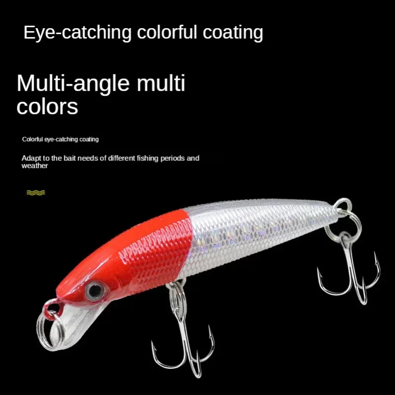 Minnow Fishing Lure Sanbenko Minnow Easy Shiner Chatter Bait Fish Wobbler Popper Surface Slow Sinking 6cm4g Hooks Fishing Tackle