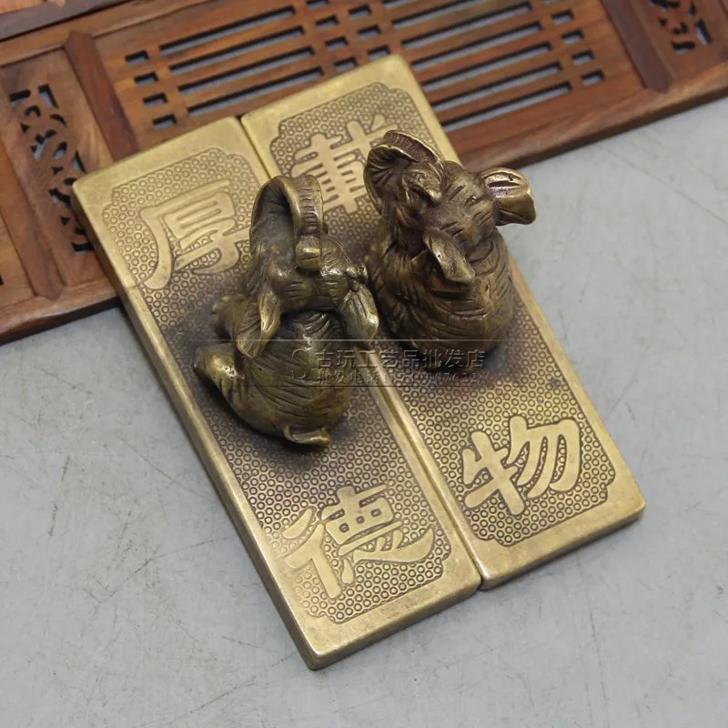 

Handicraft manufacturers spot old brass Houde load elephant ballast ruler garden statues