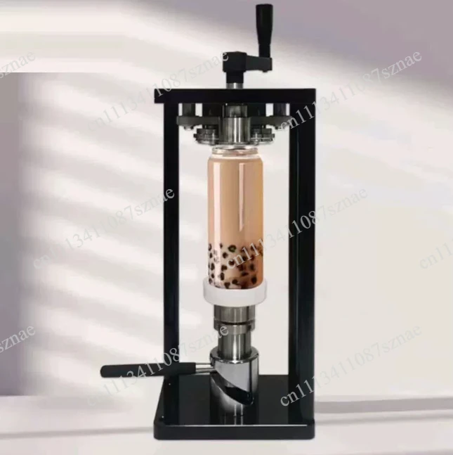 Small Home Manual Rotary Semi-Automatic Can Sealer for Soda Beer Juice Cans-for Plastic & Glass Beverages Paper Packaging