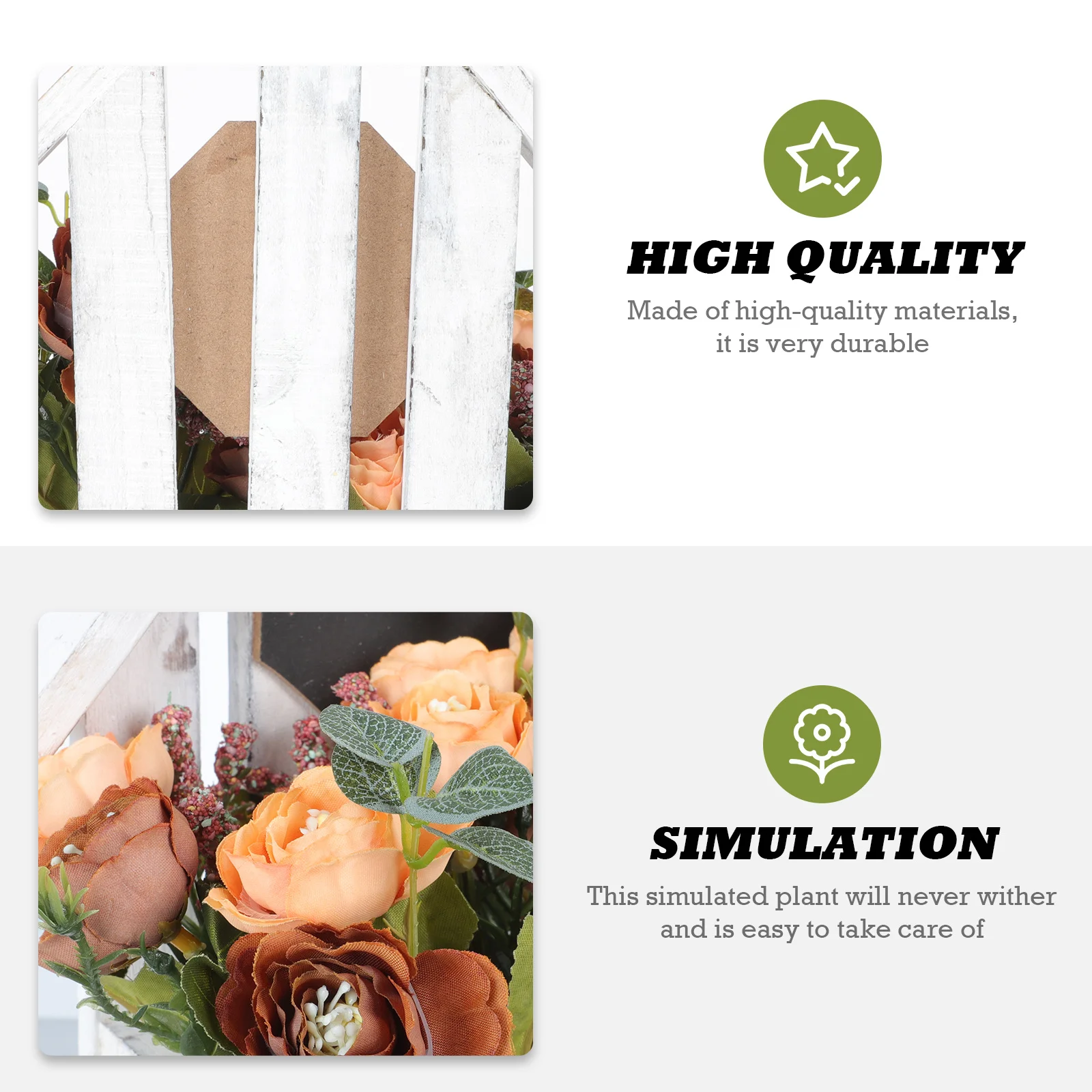 

1Pcs Artificial Rose Flower Pendant Simulation Wall Hanging Decor Delicate Indoor Decorative Fake Flower Wall Plant Pendant