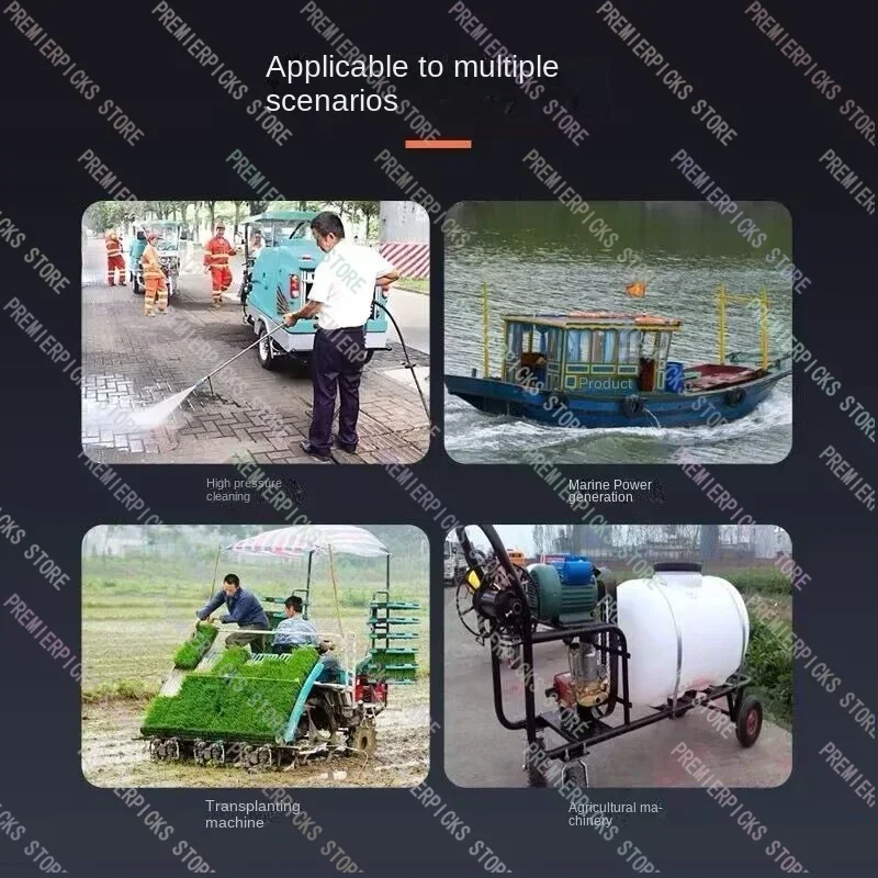 5KW 170F gasoline engine single-cylinder four-stroke micro-cultivator spraying machine agricultural water pump air-cooled power