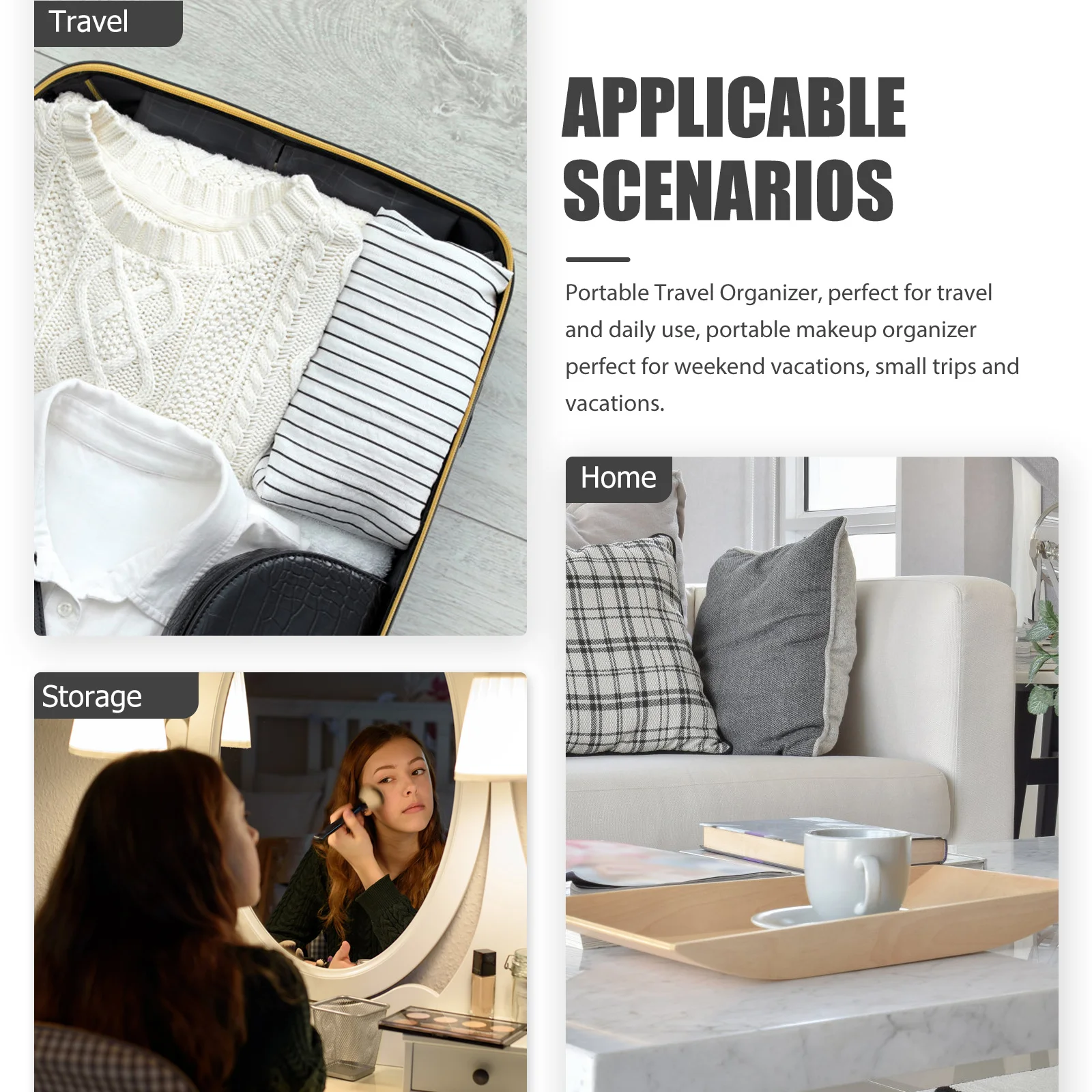 

Portable Travel Organizer Multifunctional Pencil Case Large Capacity Makeup Storage Bag Toiletry Storage Holder Convenient